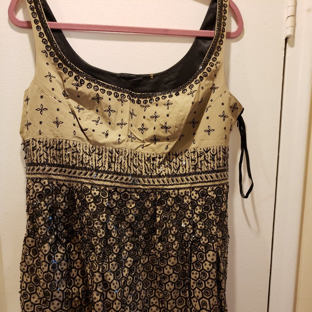 Elie Tahari Sleeveless Embroidery Dress size 8